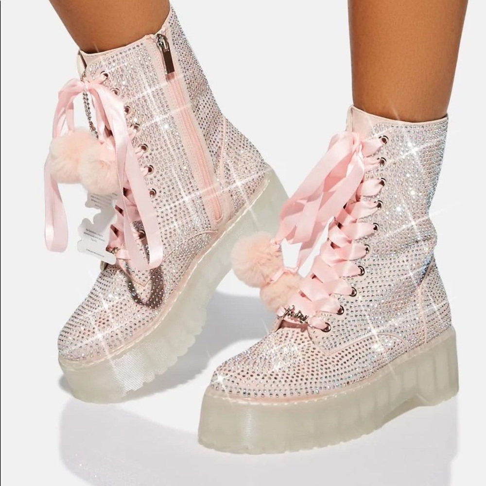 Sparkl Fairy Couture Rhinestone Crystal Boots